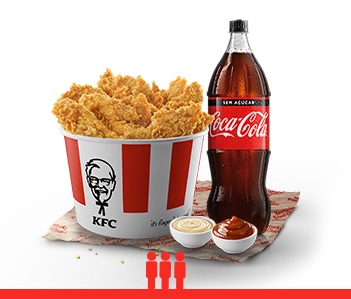 3 Sanduiches + Balde 5 Tirinhas ou 6 Variados + Coca 1,5l 3 Sanduiches + Balde 5 Tirinhas ou 6 Variados + Coca 1,5l